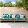 Vidaxl Divani Centrali da Giardino 2pz 120x80 cm Legno Impregnato Pino