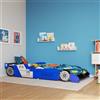 Vidaxl Letto Bambini Auto da Corsa 90x200 cm Blu