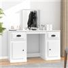 Vidaxl Toeletta con Specchio Bianco 130x50x132,5 cm