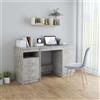 Vidaxl Scrivania Grigio Cemento 140x50x76 cm in Truciolato