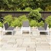 Vidaxl Set Divani da Giardino con Cuscini 4 pz in Plastica Bianco