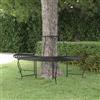 Vidaxl Panchina per Albero Semi Circolare Ø159 cm Nera in Acciaio