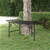 Vidaxl Panchina per Albero 113 cm Nera in Acciaio