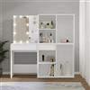 Vidaxl Toeletta LED con 2 Armadietti in Legno Multistrato Bianco