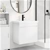 Vidaxl Mobile bagno con rubinetto Bianco 61 x 40 x 74,5 cm