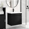 Vidaxl Mobile bagno con rubinetto Rovere Nero 61 x 40 x 74,5 cm
