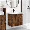 Vidaxl Mobile bagno con rubinetto Rovere Fumo 61 x 40 x 74,5 cm