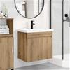 Vidaxl Mobile bagno con rubinetto Rovere Artigianale 61 x 40 x 74,5 cm