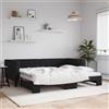 Vidaxl Divano Letto con Letto Estraibile Nero 90x200 cm in Velluto