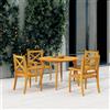 Vidaxl Tavolo da Giardino Ø110x75 cm in Legno Massello di Acacia