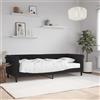 Vidaxl Divano Letto con Materasso Nero 80x200 cm in Velluto