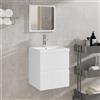 Vidaxl Mobile da Bagno con Lavabo e Specchio Bianco