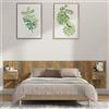 Vidaxl Testiera Letto con Comodini in Legno Multistrato Rovere Fumo