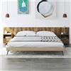 Vidaxl Testiera Letto con Comodini Rovere Fumo in Legno Multistrato