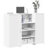 Vidaxl Banco Reception Bianco 135x50x103,5 cm in Legno Multistrato