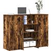 Vidaxl Banco Reception Rovere Fumo 135x50x103,5cm in Legno Multistrato
