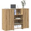 Vidaxl Banco Reception Rovere Artigianale 135x50x103,5cm in Truciolato
