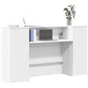 Vidaxl Scrivania per Reception Bianca 180x50x103,5 cm in Legno Massello
