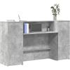 Vidaxl Banco Reception Grigio Cemento 180x50x103,5cm Legno Multistrato