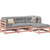 Vidaxl Set Divani da Giardino 4 pz in Legno Massello Abete Douglas