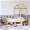 Vidaxl Dormeuse con Tetto 80x200 cm in Legno Massello di Pino