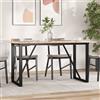 Vidaxl Tavolo da Pranzo Telaio a O 160x80x75 cm Legno Pino e Acciaio