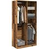 Vidaxl Armadio Legno Antico 100x50x200 cm in Legno Multistrato