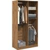 Vidaxl Armadio Rovere Artigianale 100x50x200 cm in Legno Multistrato