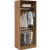 Vidaxl Armadio Rovere Artigianale 80x50x200 cm in Legno Multistrato
