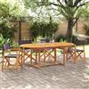 Vidaxl Sedie da Giardino Pieghevoli 4 pz Grigio Scuro in Tessuto