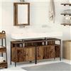 Vidaxl Unità da Bagno con lo scaffale 3 pcs Marrone Legno multistrato