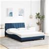 Vidaxl Giroletto senza Materasso Hanko Blu 140x190 cm in Tessuto