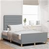 Vidaxl Struttura del letto Grigio chiaro 120 x 200 cm Tessuto