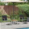 Vidaxl Set da Pranzo per Giardino 3 pcs Marrone e Nero