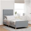 Vidaxl Struttura del letto Grigio chiaro 100 x 200 cm Tessuto
