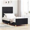 Vidaxl Struttura del letto con testiera Nero 100 x 200 cm Tessuto