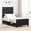 Vidaxl Letto a molle con testiera Nero 90 x 190 cm Velluto
