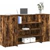 Vidaxl Banco Reception Rovere Fumo 180x50x103,5cm in Legno Multistrato