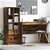 Vidaxl Scrivania Rovere fumé 145.5 x 50 x 127 cm 2 pz
