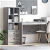 Vidaxl Scrivania Grigio Sonoma 145.5 x 50 x 127 cm 2 pz