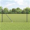Vidaxl Recinzione in rete saldata con punte 25 x 1,2 m Grigio Rete