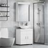Vidaxl Set di mobili per il bagno TULUM 2 pcs Bianco 60 x 34 x 63 cm