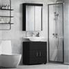Vidaxl Set di mobili per il bagno TULUM 2 pcs Nero 60 x 34 x 63 cm