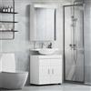 Vidaxl Set di mobili per il bagno TULUM 2 pcs Bianco Lucido
