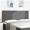 Vidaxl Testiera Grigio scuro 200 cm Tessuto
