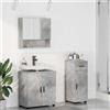 Vidaxl Set di mobili per il bagno con cassetto 3 pcs Grigio cemento