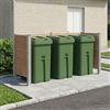 Vidaxl Recinzione Contenitore per Rifiuti Marrone 237 x 85 x 115 cm