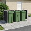 Vidaxl Recinzione Contenitore per Rifiuti Grigio 237 x 85 x 115 cm