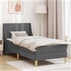 Vidaxl Struttura letto con materasso Grigio 90 x 190 cm Poliestere