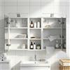 Vidaxl Set di Armadi da Bagno con lo scaffale 3 pcs 80 x 10,5 x 50 cm